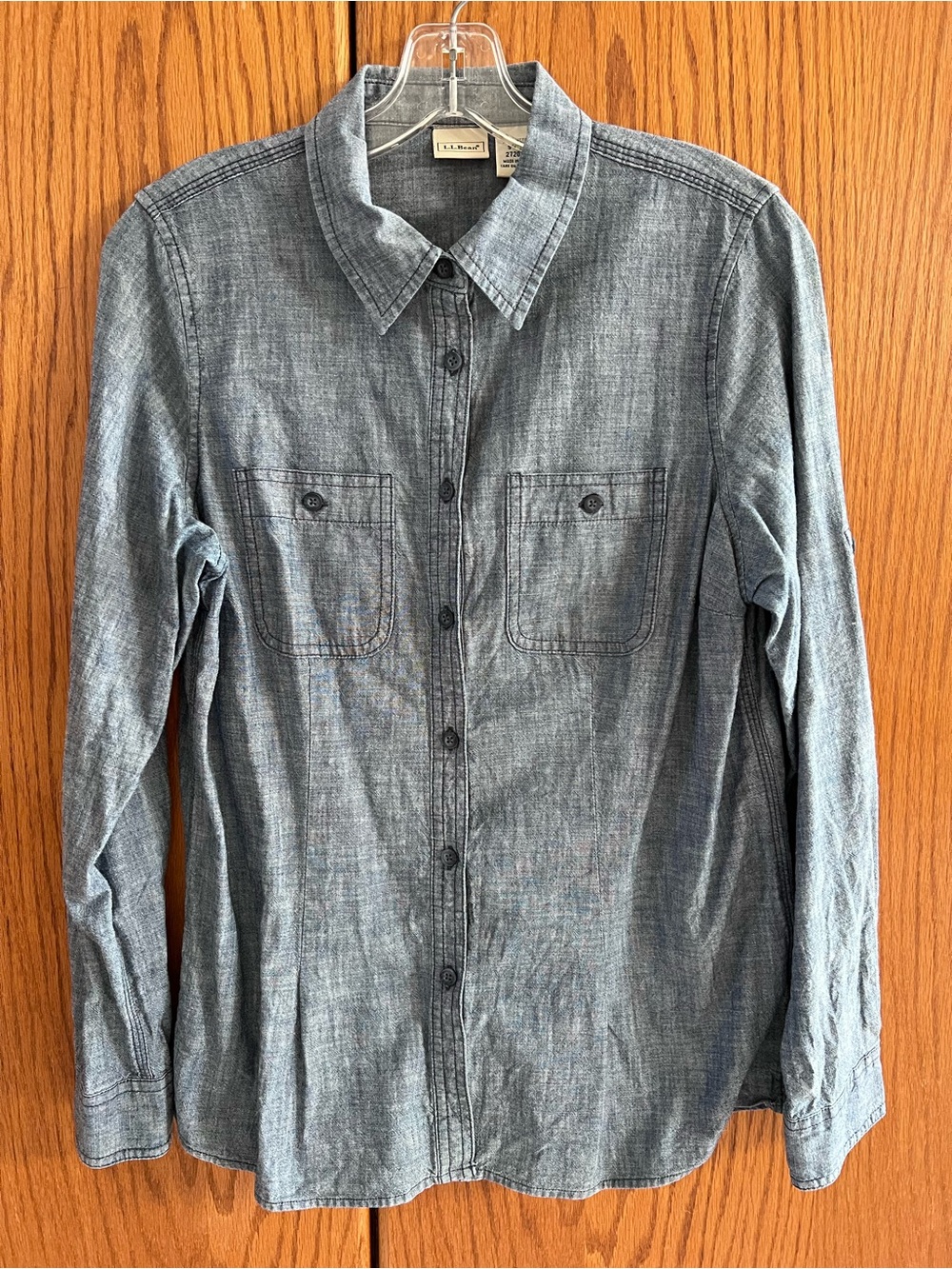L.L. Bean Lightweight Chambray Button-Down Shirt - Blue